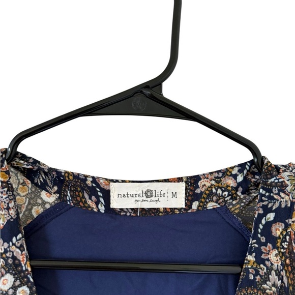 Natural Life Navy Paisley Tie Waist Maxi Dress - Picture 2 of 7